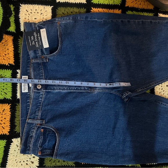 Abercrombie & Fitch Curve Love Ultra HighRise 90s Slim Straight Jean 34/18 35/20 - Picture 13 of 15